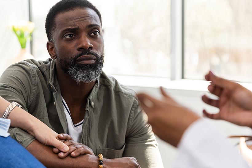 man meeting with provider